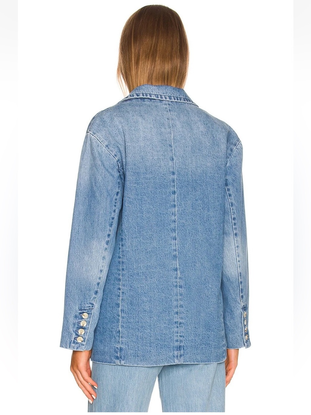 Something Navy denim blue blazer jacket size small - Picture 7 of 8
